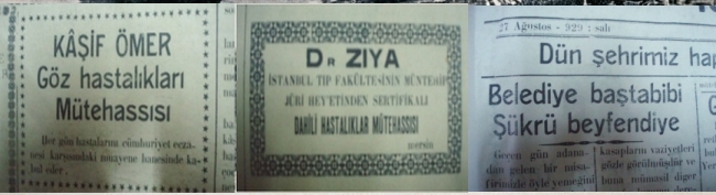 1929 tarihli Yeni Mersin Gazetesinden.