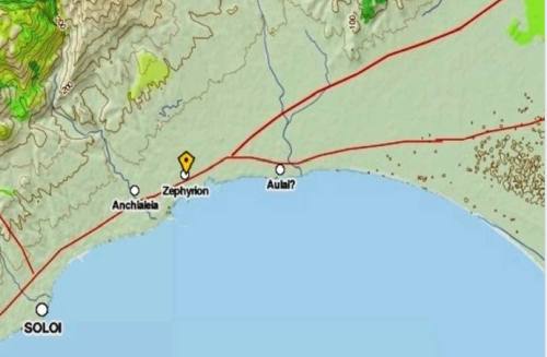 Roma İmparatorluk Dönemi Dijital Atlası içinde Zephyrion’un yeri.